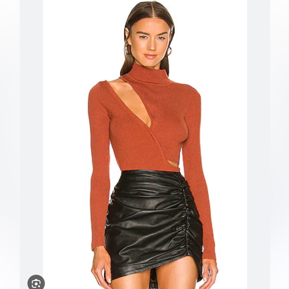 Michael Costello x REVOLVE Soraya Sweater in Rust
